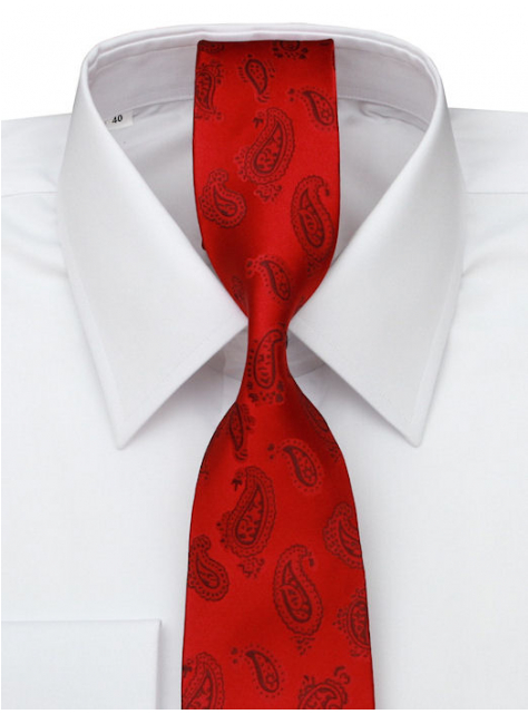 Exkluzívna V.I.P. červená-vínová kašmírová kravata - All4Men.sk
