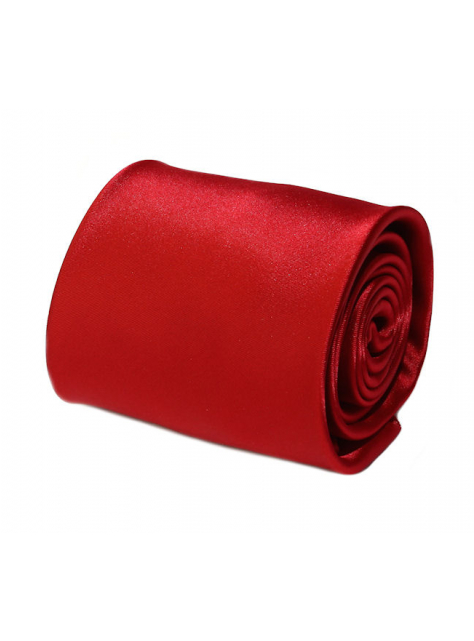 Červená-jahodová saténová kravata  (7 cm) - All4Men.sk