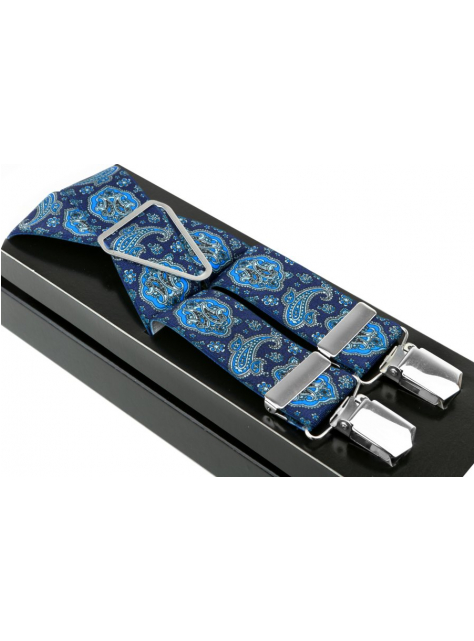 Pánske traky LLOYD kašmírové modré 3,5 cm 120 cm - All4Men.sk