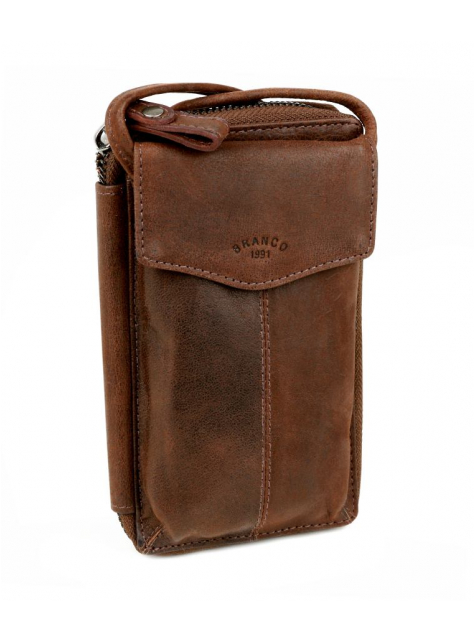 Peňaženka s puzdrom na mobil  BRANCO hnedá - All4Men.sk