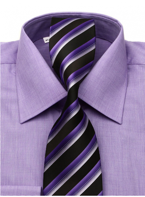 Fialová košeľa KLEMON s kravatou 20-132 - All4Men.sk