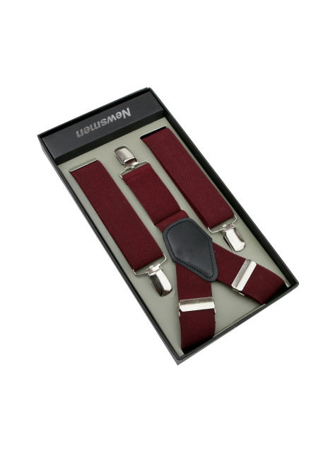 Pánske traky NEWSMEN bordové - All4Men.sk