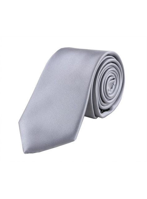Šedo-strieborná saténová kravata (7 cm) - All4Men.sk