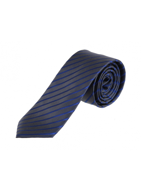 Biznis štýl | Čierna kravata s modrými prúžkami VENTI - All4Men.sk