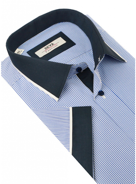 BEVA Fashion | Modrá biznis košeľa (slim) 2K33B - All4Men.sk