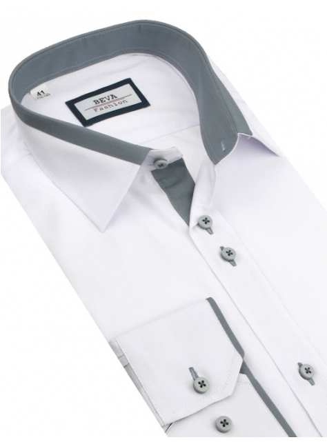Elegantná biela košeľa BEVA KLASIK 2k230 - All4Men.sk