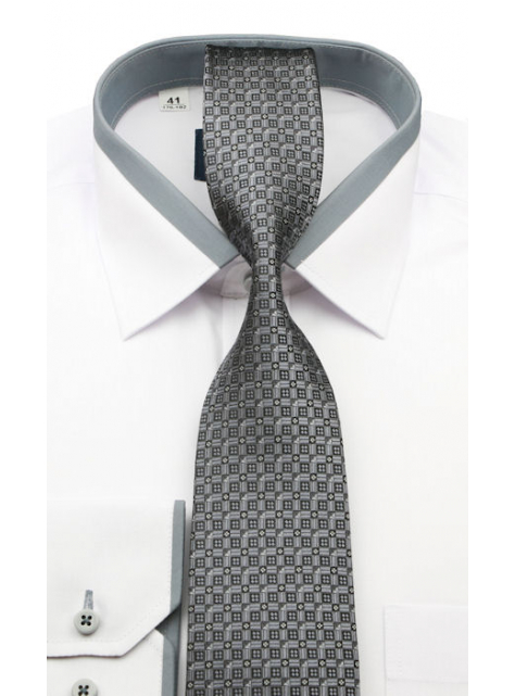 Šedo-strieborná luxusná hodvábna kravata Gold V.I.P. - All4Men.sk