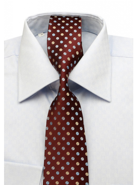 Bordová hodvábna kravata V.I.P so vzorom - All4Men.sk