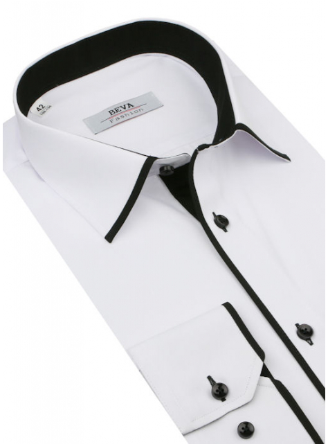 Elegantná biela košeľa BEVA KLASIK na výšku 188-194 cm - All4Men.sk
