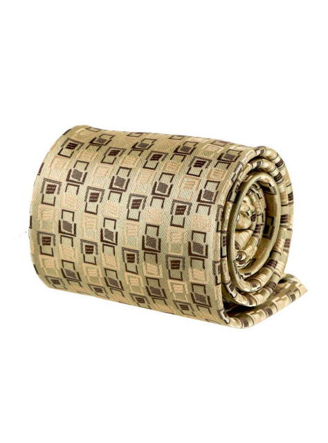 Pánska zlatá kravata so vzorom 3000-713 - All4Men.sk