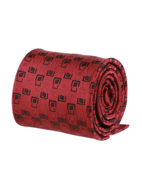 Pánska červená kravata so vzorom 3000-713 - All4Men.sk