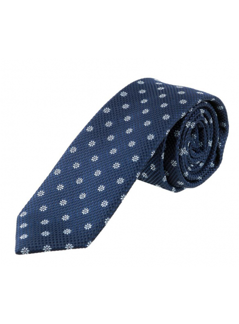 Slim kravata- vzor kvetov GOLDENLAND 20163-BLU2 - All4Men.sk