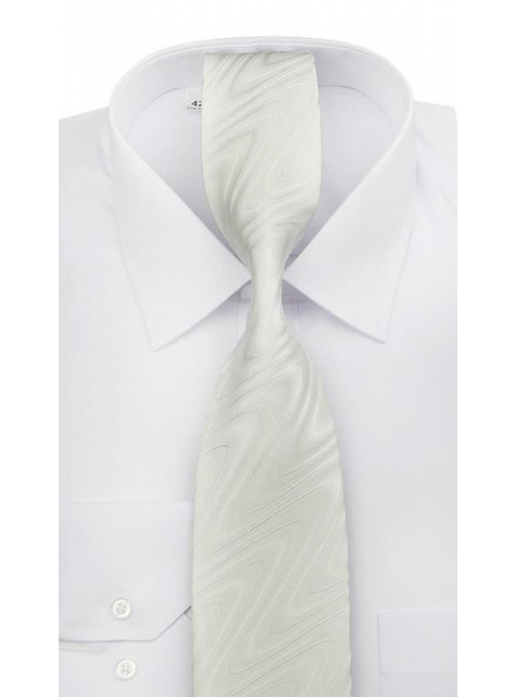 Biela slávnostná kravata ORSI 3000-731 - All4Men.sk