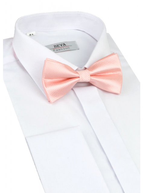 Biela spoločenská košeľa na manžetové gombíky BEVA Klasik - All4Men.sk