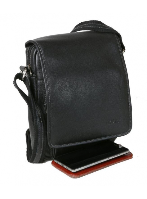 SENDI Design | Kožená taška s chlopňou 25 x 21 cm IG1101-BL - All4Men.sk