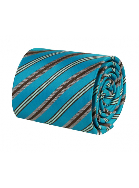 Tyrkysovo-modrá kravata s prúžkami ORSI 4000-149 - All4Men.sk
