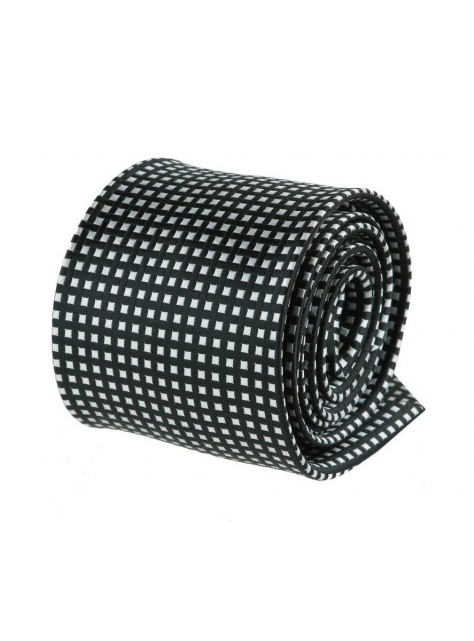 Čierno- biela kravata so štvorčekmi ORSI 3000-1739 - All4Men.sk