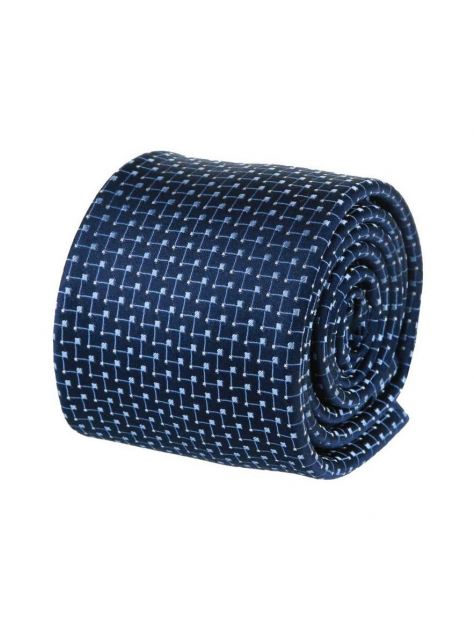 Modrá V.I.P. hodvábna kravata so vzorom ORSI 1000-283 - All4Men.sk