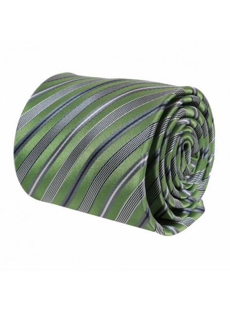 Pánska zelená prúžkovaná kravata ORSI 3000-1741 - All4Men.sk