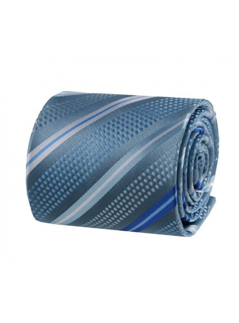 Modro-šedá prúžkovaná kravata 3000-6A - All4Men.sk