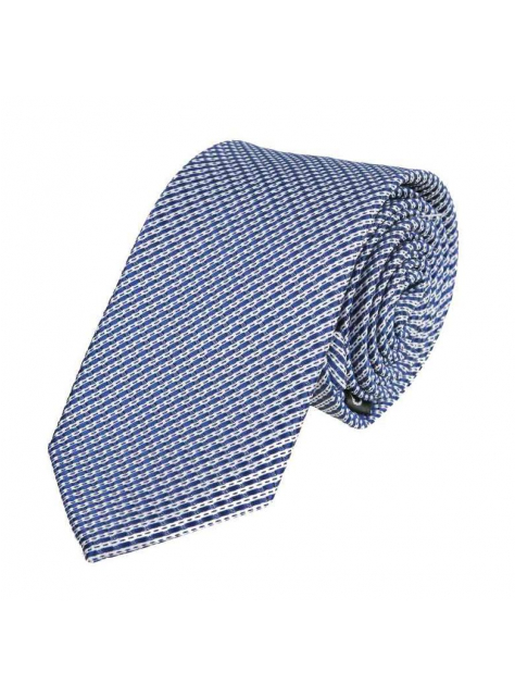 Modro-biela slim kravata 6 cm - All4Men.sk