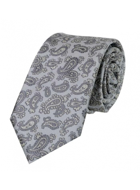 Zlato-šedá SLIM kravata kašmírový vzor ORSI 3000-1753 - All4Men.sk
