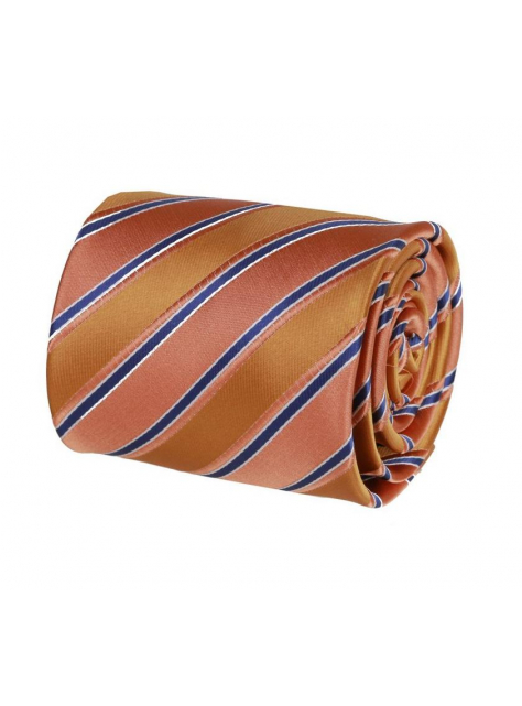 Pánska oranžová kravata s prúžkami ORSI 3000-1760 - All4Men.sk