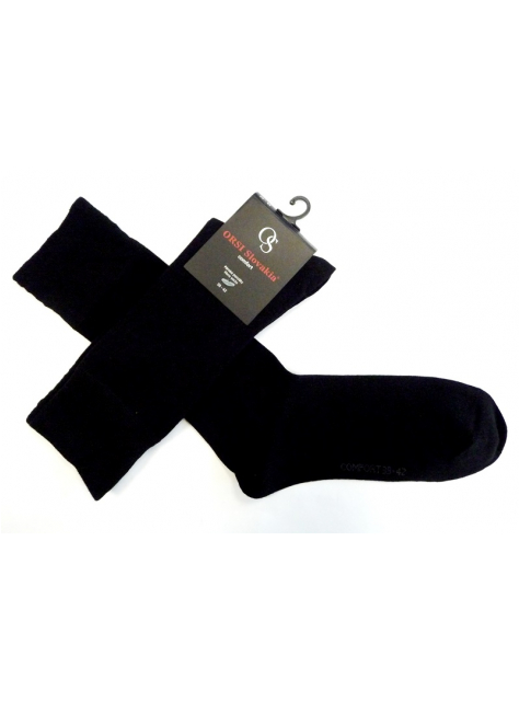 Pánske vysoké oblekové ponožky čierne ORSI - All4Men.sk
