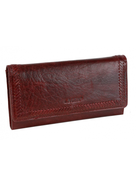 Dámska listová peňaženka s prešívaním LAGEN bordo 9772 - All4Men.sk