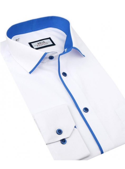 Modro-biela elegantná košeľa BEVA KLASIK 2T135 - All4Men.sk