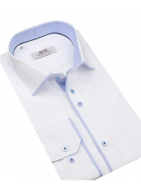 Elegantná biela košeľa BEVA KLASIK 2T142 - All4Men.sk