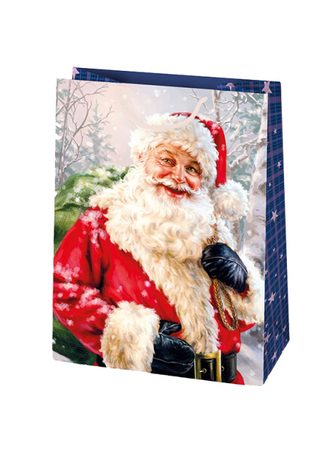 Vianočná darčeková taška XXL Santa 40,5 x 56 x 15 cm - All4Men.sk