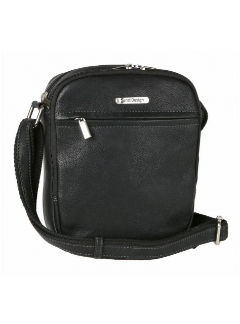 SENDI | Príručná taška čierna 21 x 23 cm - All4Men.sk