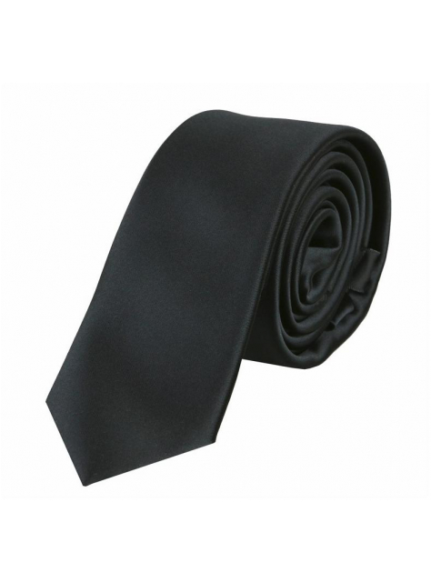 Čierna saténová SLIM kravata 5,5 cm NEWSMEN - All4Men.sk