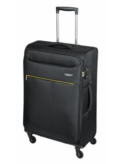 Stredný cestovný kufor D&N super ľahký čierny, TSA zámok - All4Men.sk