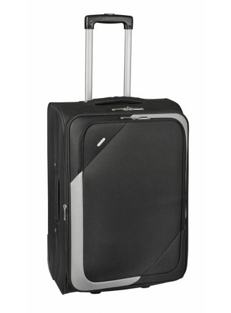 Stredný cestovný kufor D&N 7260-01 čierno- šedý - All4Men.sk