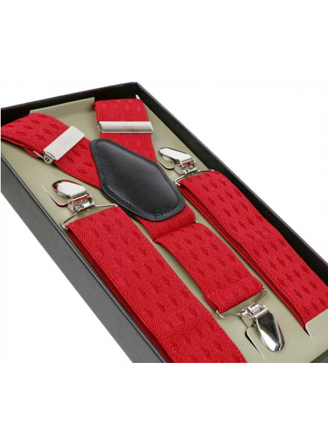 Pánske červené traky NEWSMEN 3,5 cm - All4Men.sk