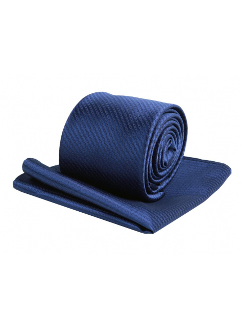 Modrý kravatový set s vreckovkou ORSI 7 cm - All4Men.sk