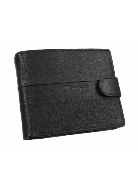Kožená peňaženka so zapínaním MERCUCIO čierna - All4Men.sk