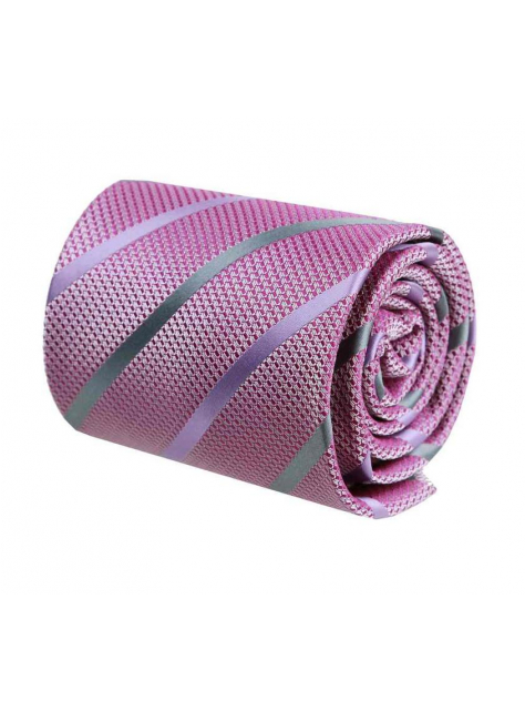 Pánska fialová kravata s prúžkami 8 cm ORSI - All4Men.sk