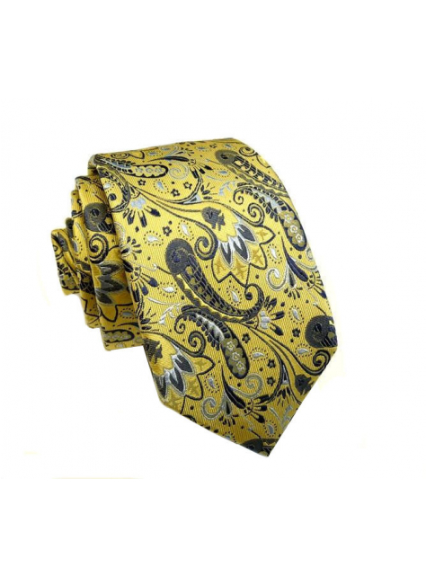 Pánska žltá V.I.P. hodvábna kravata ORSI 293 - All4Men.sk