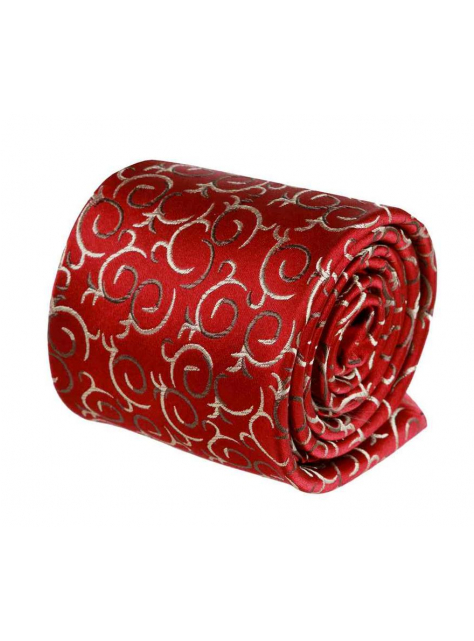 Hodvábna červená kravata V.I.P. ORSI 7,5 cm - All4Men.sk