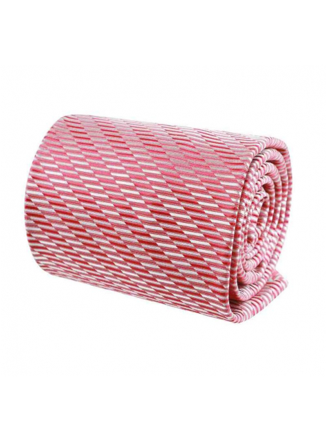 Červeno-biela kravata s odleskom 8 cm - All4Men.sk