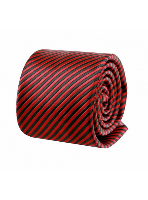 Nadčasová červeno-čierna pánska kravata ORSI 7 cm - All4Men.sk