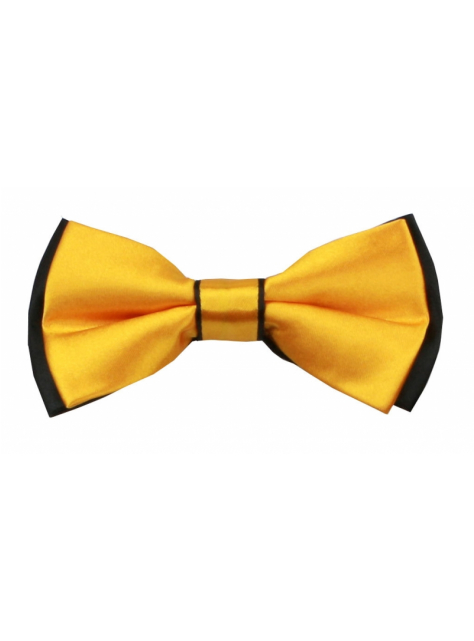 Saténový motýlik žlto- čierny ORSI - All4Men.sk