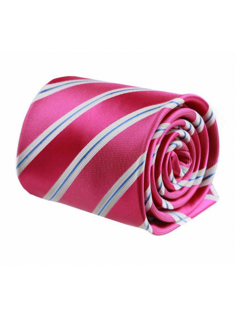 Pánska červeno-ružová kravata 8 cm  - All4Men.sk