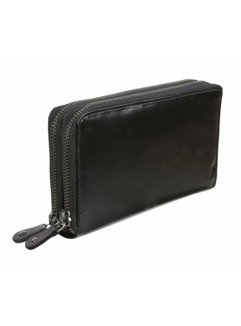 Listová dvojzipsová peňaženka čierna MERCUCIO RFID 3311423 - All4Men.sk