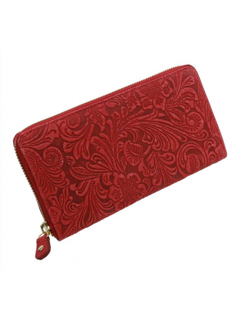 Červená listová peňaženka s brúsenou potlačou MERCUCIO - All4Men.sk