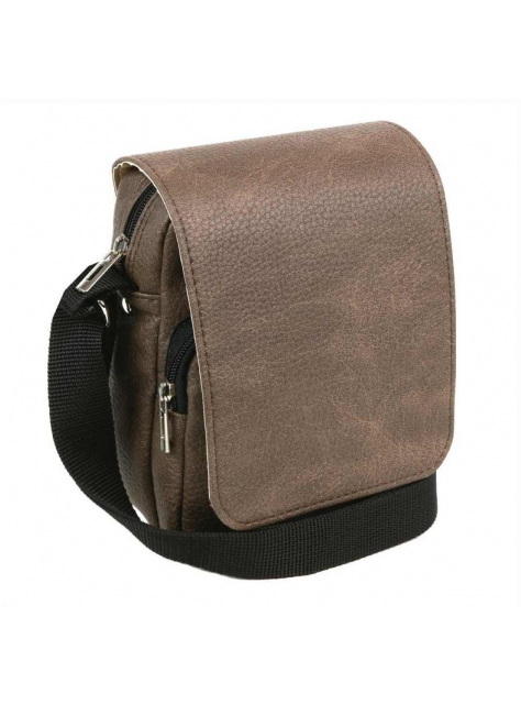 Hnedá koženková taška cez rameno 15x20 cm MERCUCIO - All4Men.sk