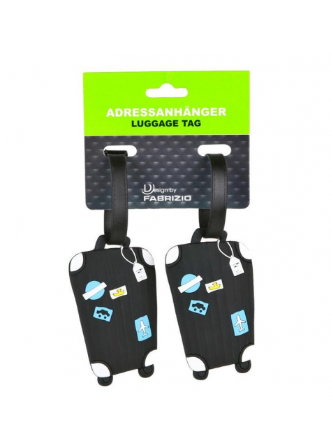 Menovka na cestovný kufor čierna 2 kusy FABRIZIO - All4Men.sk